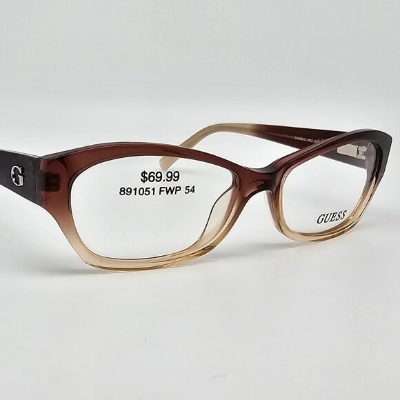 Guess GU2485-3 P42 Crystal Brown Fade Cat Eye Eyeglasses Frame w/ Flexhinge 54mm main image 8
